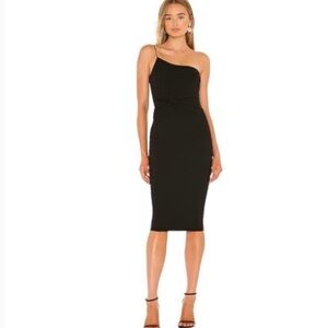 Nookie Lust One Shoulder Midi Black Size XS NWT